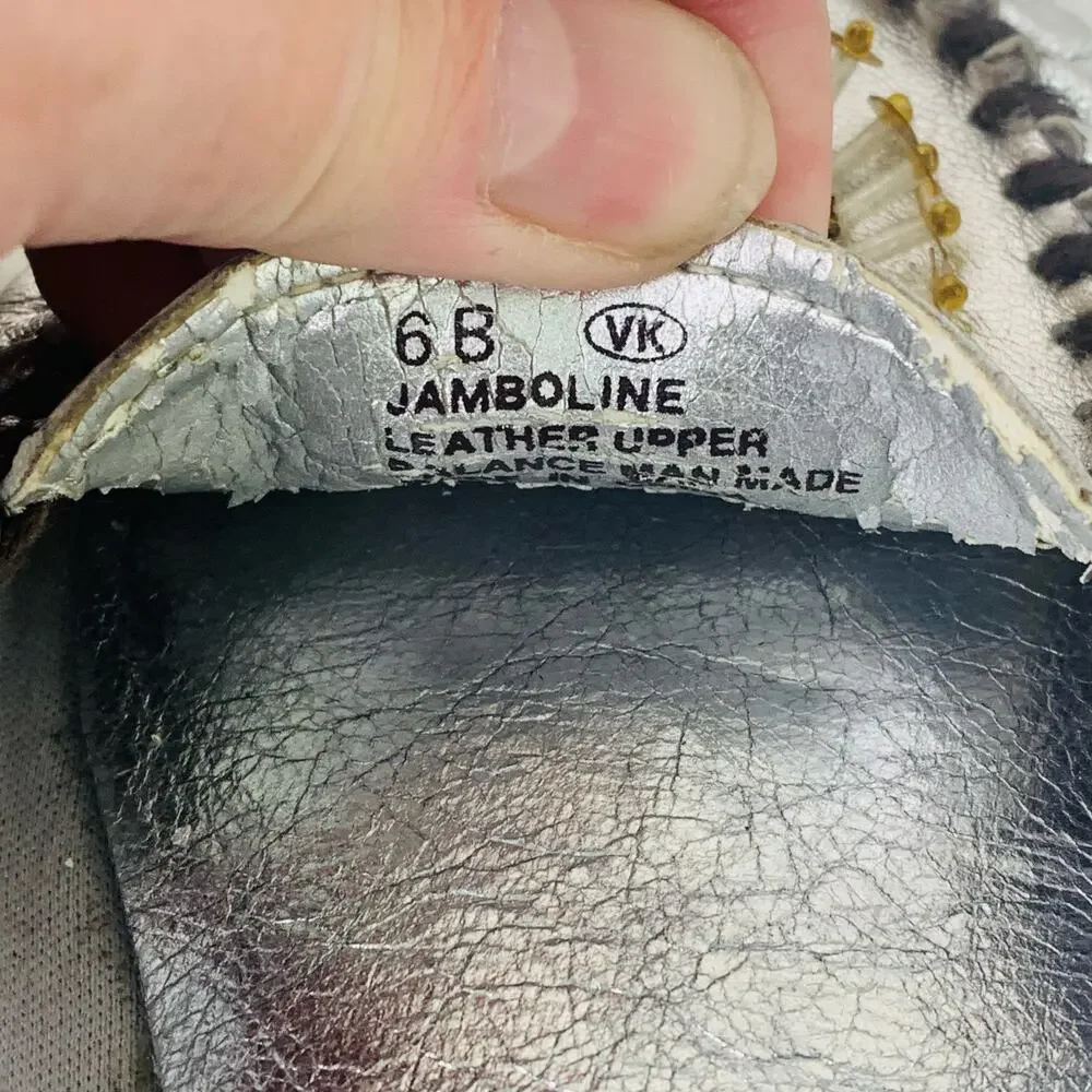 Aerosoles Jamboline Silver Leather Beaded Loafers Womens 6B Comfort Flats